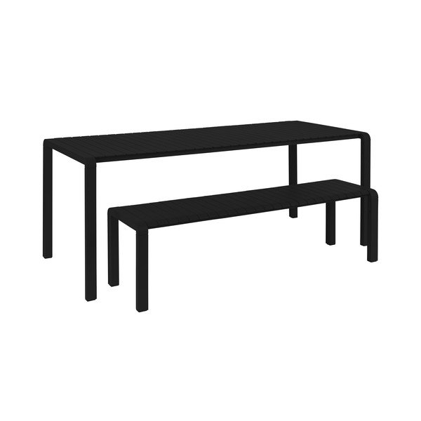 Bancă de grădină neagră din metal Vondel – Zuiver-image-3
