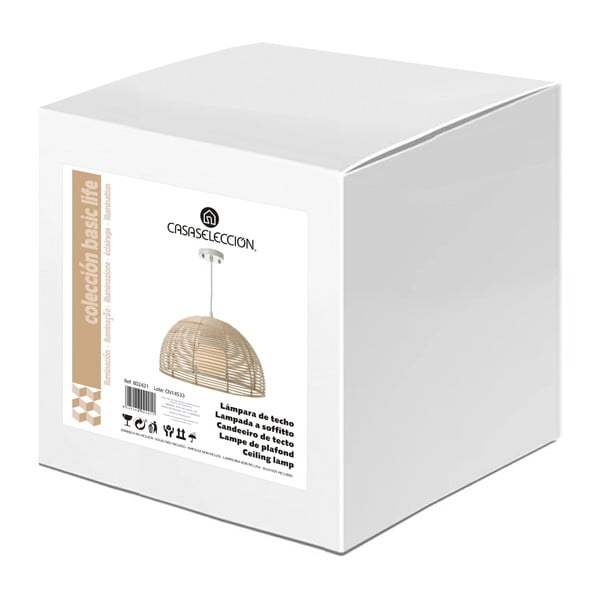 Lustră cu abajur din ratan ø 38 cm Natural Way – Casa Selección-image-3