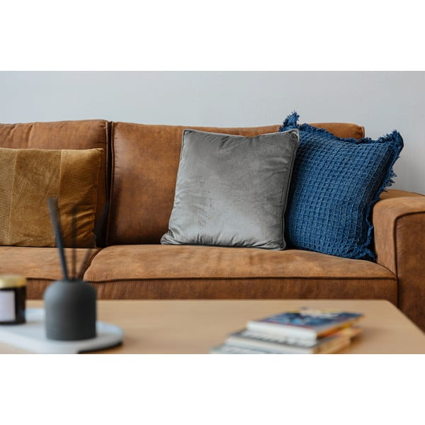 Colțar maro coniac cu tapițerie din imitație de piele (colț pe partea stângă ) Copenhagen – Scandic-image-1