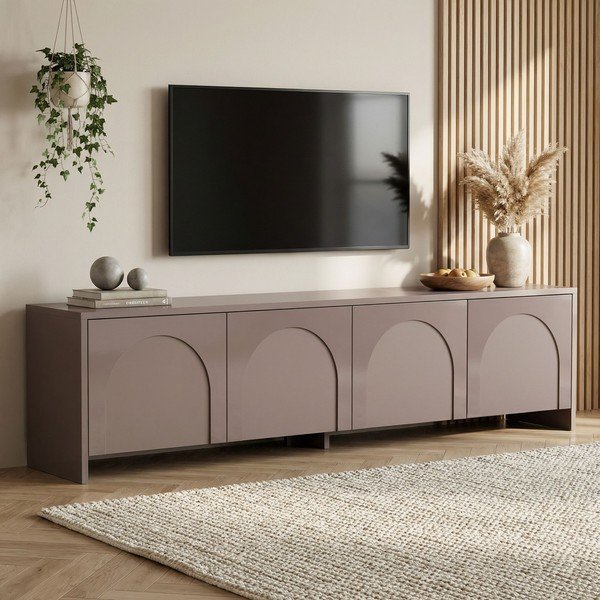 Comodă TV taupe 180x45x32 cm Aurelia – Kalune Design-image-1