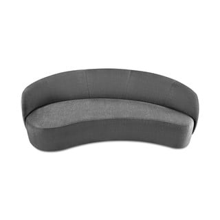 Canapea asimetrică din catifea Mazzini Sofas Debbie, colț stânga, gri