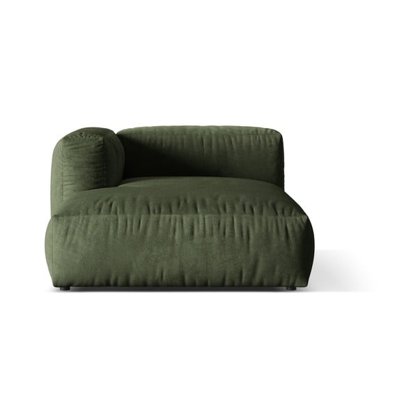 Modul pentru canapea modulară verde cu tapițerie din catifea (cu colț pe partea stângă) Martina – Micadoni 