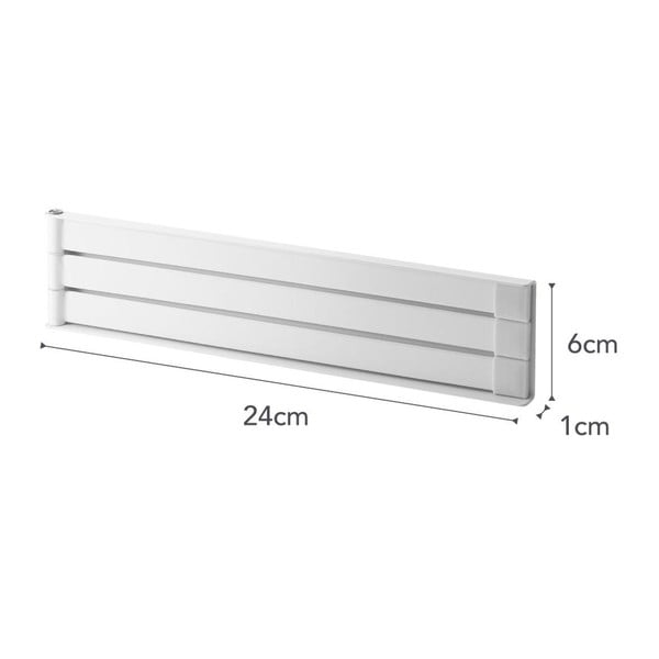 Cuier magnetic reglabil pentru prosoape de bucătărie YAMAZAKI Tower, alb-image-4