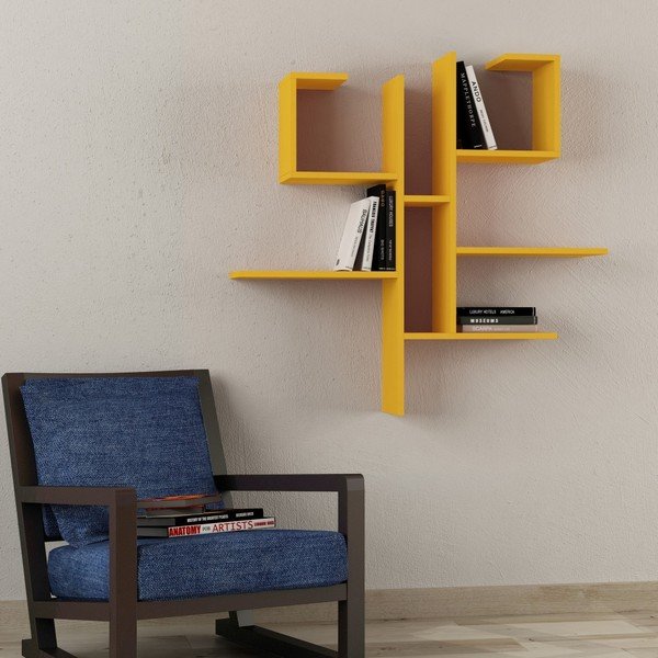 Raft de perete Homitis Research, galben-image-1