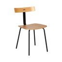 Scaun de dining negru/în culoare naturală stivuibil din metal Hock – Hübsch