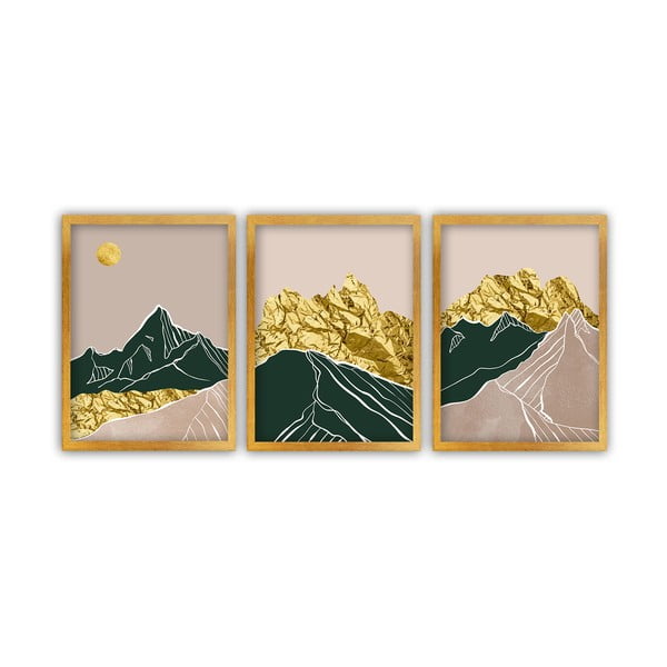 Set 3 tablouri Vavien Artwork Landscape, 35 x 45 cm