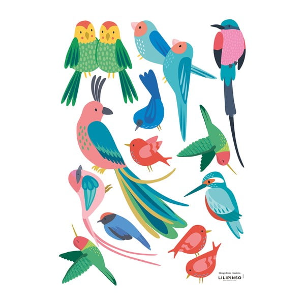 Folie cu stickere 30x42 cm Rio Tropical Birds – Lilipinso