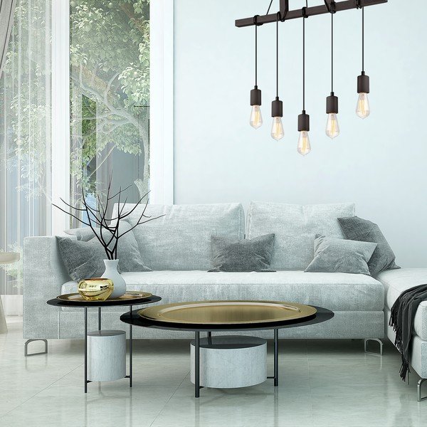 Lustră neagră Leon – LAMKUR-image-3