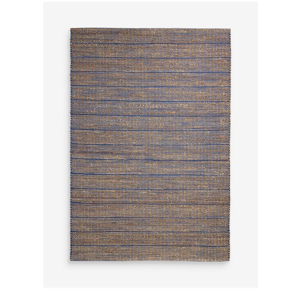 Covor albastru țesut manual din amestec de iută 120x170 cm Hurley – MADE