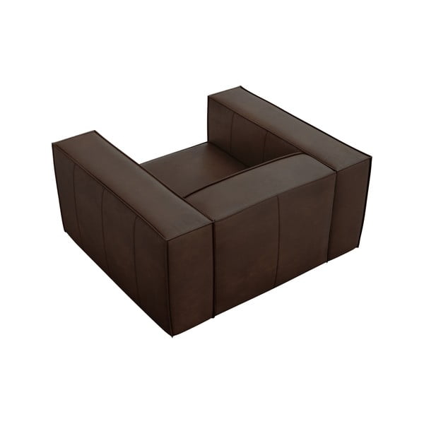 Fotoliu maro închis cu tapițerie din piele Madame – Windsor & Co Sofas-image-4