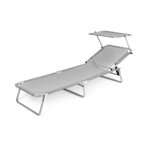 Șezlong de grădină gri din metal – Happy Green-image-2