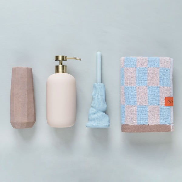 Prosop albastru/roz din bumbac organic 50x90 cm Retro – Mette Ditmer Denmark-image-4