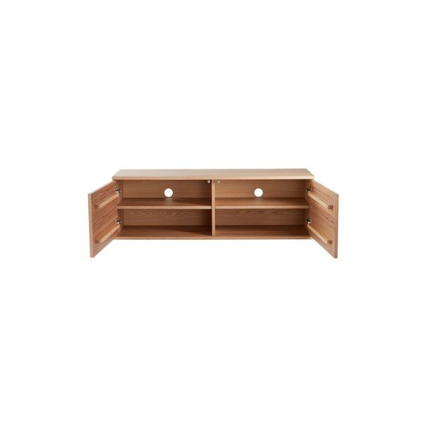 Comodă TV în culoare naturală cu aspect de lemn de frasin 120x38x40 cm Sandviken – Jotex-image-1
