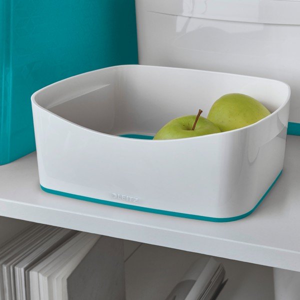 Cutie de depozitare din plastic alb-turcoaz MyBox - Leitz-image-3