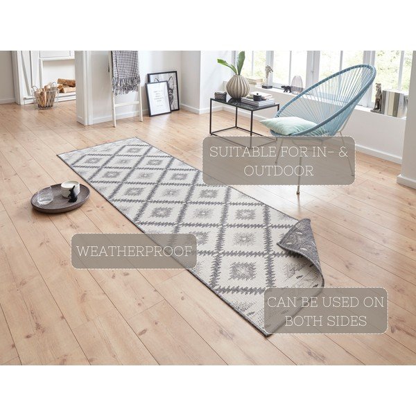 Covor adecvat pentru exterior NORTHRUGS Malibu, 80 x 350 cm, gri-crem-image-4