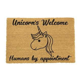 Covoraș intrare din fibre de cocos Artsy Doormats Unicorns Welcome, 40 x 60 cm