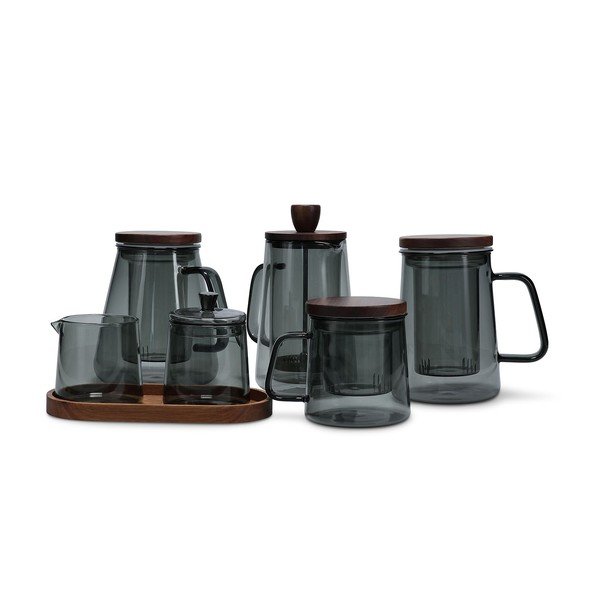 Ceainic gri cu filtru din sticlă 930 ml Luma – S|P Collection-image-4