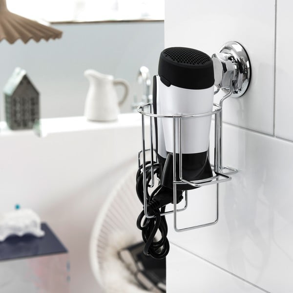 Suport pentru uscătorul de păr autoadeziv din metal Bestlock Bath – Compactor-image-1