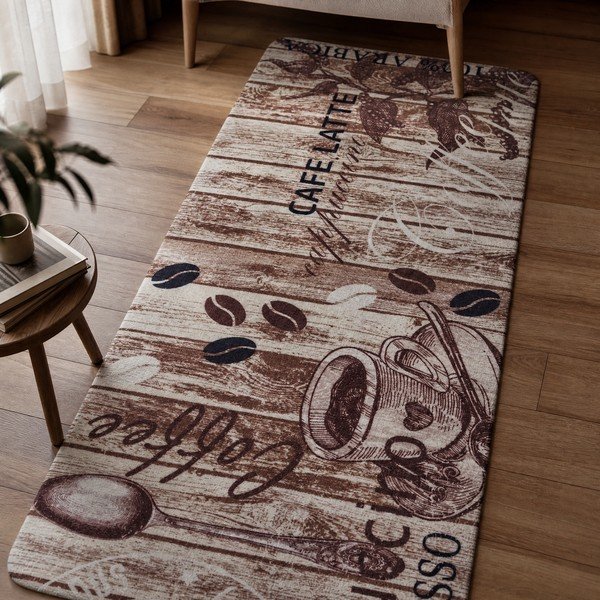 Covor tip traversă de bucătărie Hanse Home  Delicious Coffee, 67x180 cm, maro-image-1