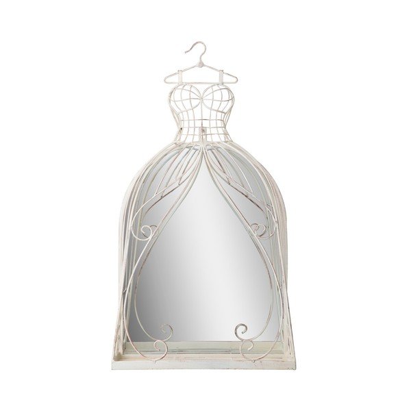 Oglindă de perete cu ramă decorativă Mauro Ferretti Appendere, alb-image-1