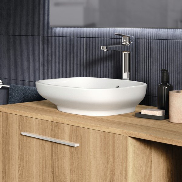 Dulap sub chiuvetă în culoare naturală suspendat cu aspect de lemn de stejar 80x44 cm i.Life B – Ideal Standard-image-1