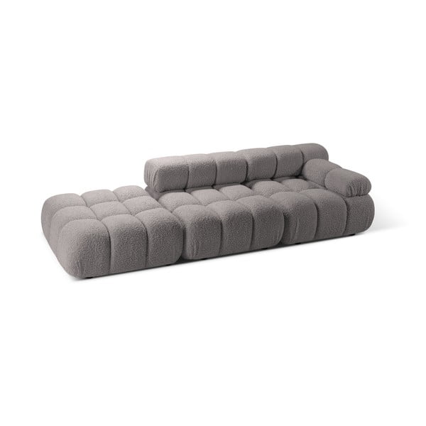 Canapea modulară gri deschis cu tapițerie din țesătură bouclé 288 cm Bellis – Micadoni -image-3