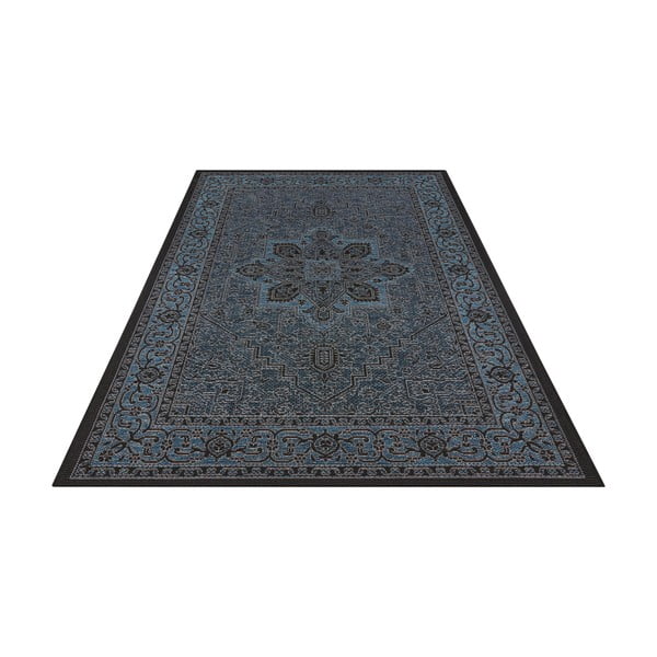 Covor de exterior negru-albastru 140x200 cm Anjara - NORTHRUGS-image-1