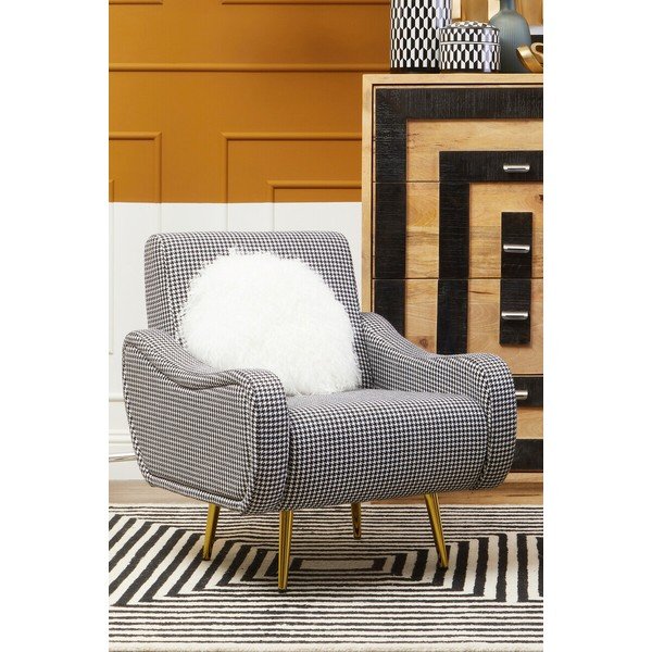 Fotoliu alb-negru Holli – Premier Housewares-image-1