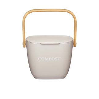 Coș de gunoi compostabil din bambus Kitchen Craft Natural Elements, bej