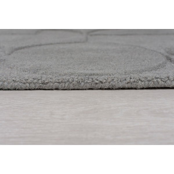 Covor gri rotund din lână ø 160 cm Gigi - Flair Rugs-image-3