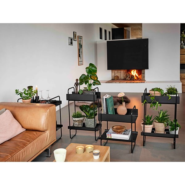 Masă consolă neagră din metal 24x48 cm A-Console – Zone-image-1