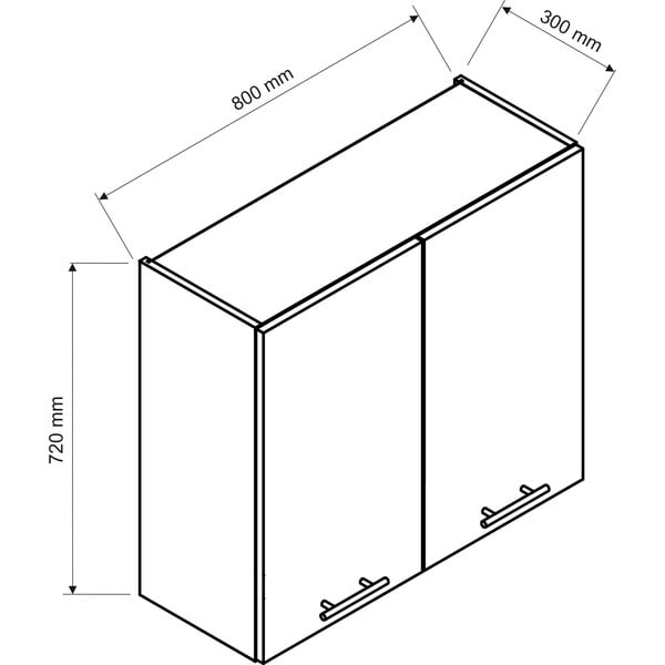 Dulap de bucătărie suspendat (superior) (lățime 80 cm) Brodie – STOLKAR-image-2