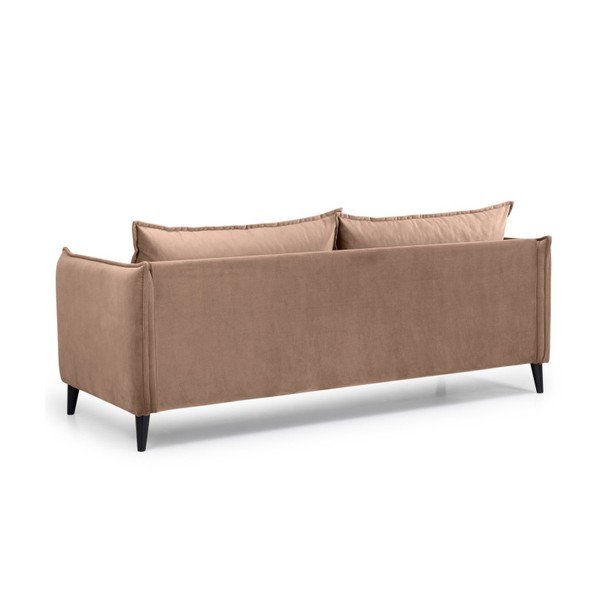 Canapea din catifea Scandic Leo, bej, 208 cm-image-3