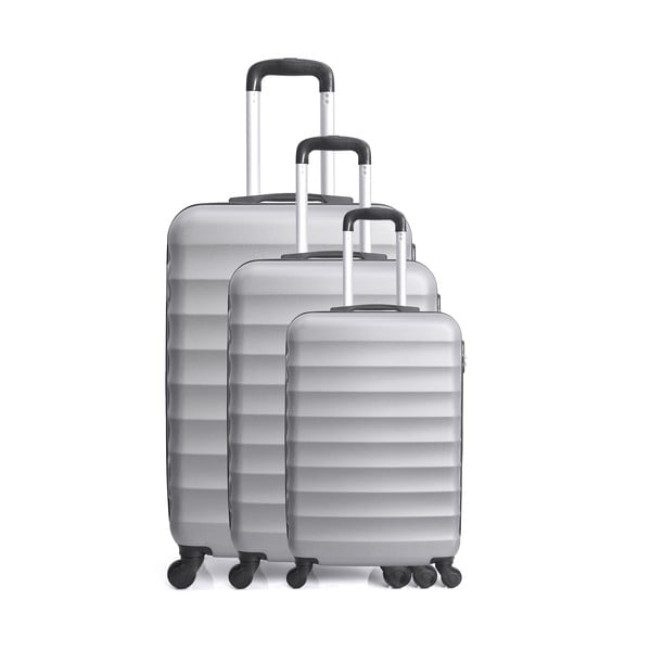 Set 3 valize cu roți pentru călătorie Hero Jakarta, alb