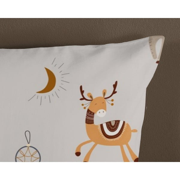 Lenjerie de pat pentru copii grej din bumbac pentru pat de o persoană 140x200 cm Woody – Good Morning-image-3