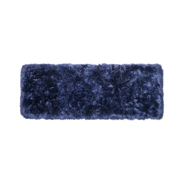 Covor din blană de oaie Royal Dream Zealand Long, 190 x 70 cm, albastru