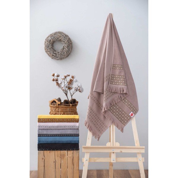 Prosop bej din bumbac 150x75 cm Twins - Foutastic-image-1