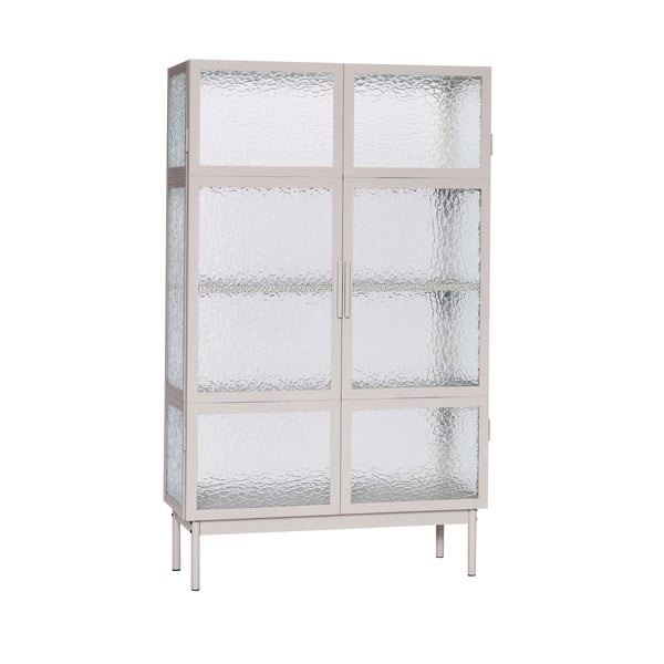 Vitrină albă din metal 92x151 cm Plex – Hübsch