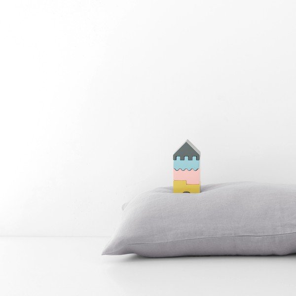 Față de pernă din in pentru copii Linen Tales Nature, 40 x 60 cm, gri-image-3