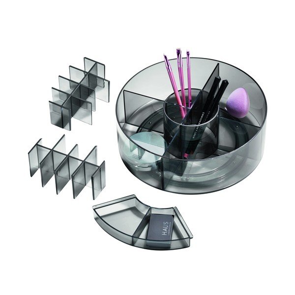 Organizator de baie negru mat pentru cosmetice din plastic reciclat Cosmetic Carousel – iDesign-image-2