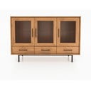 Vitrină din lemn de stejar 144x95 cm Abies – The Beds