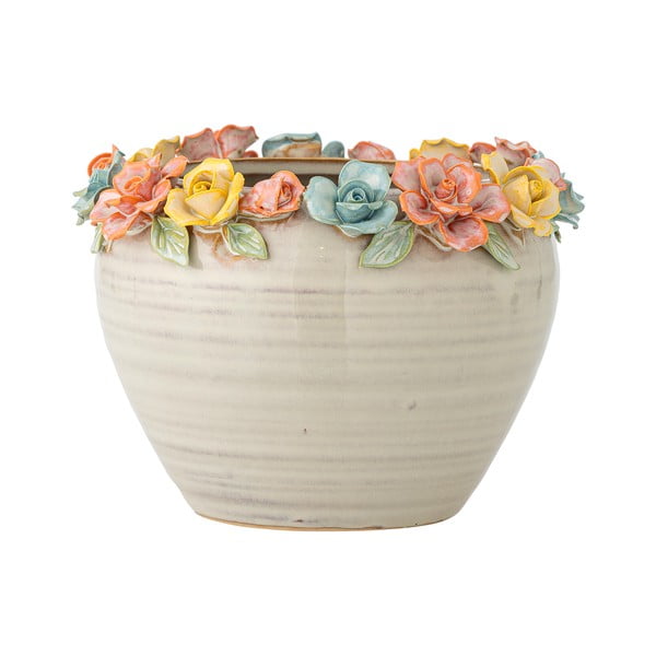 Ghiveci decorativ din gresie pictată manual ø 19,5 cm Eanna – Bloomingville