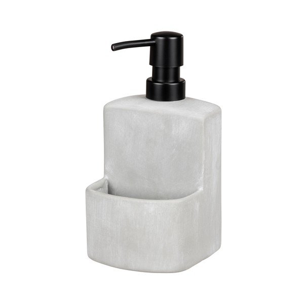 Dozator de săpun din ceramică Wenko Concrete, alb-image-2
