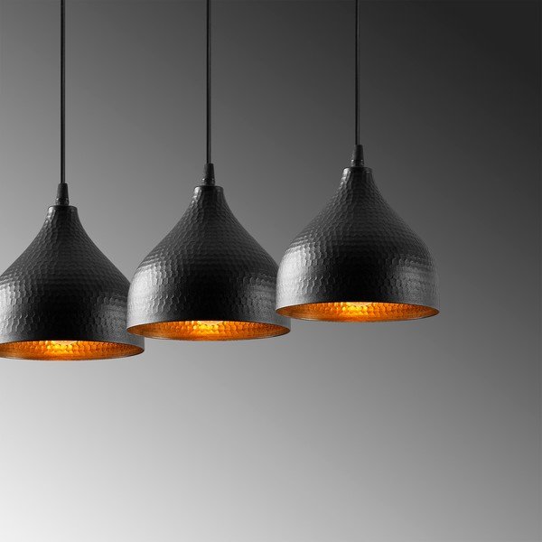 Lustră neagră cu abajur din metal Tattoo – Opviq lights-image-4