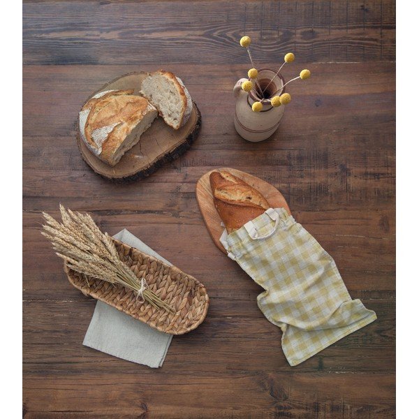 Sacoșă textilă pentru pâine Really Nice Things Really Nice Things Bread Bag Yellow Vichy-image-1