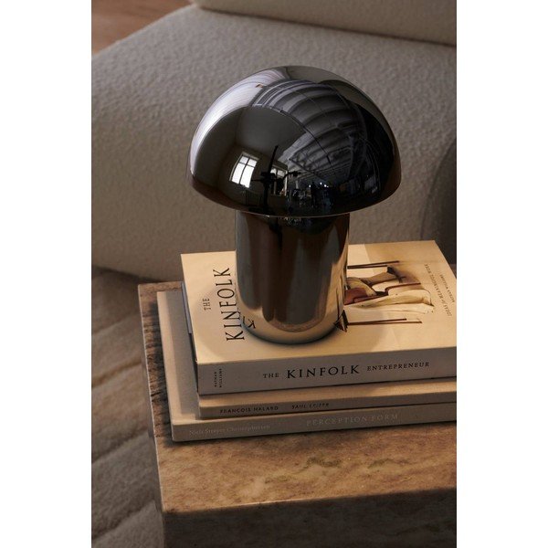 Veioză argintiu-lucios LED cu intensitate reglabilă din metal (înălțime 17 cm) Ted – Ellos Home-image-1