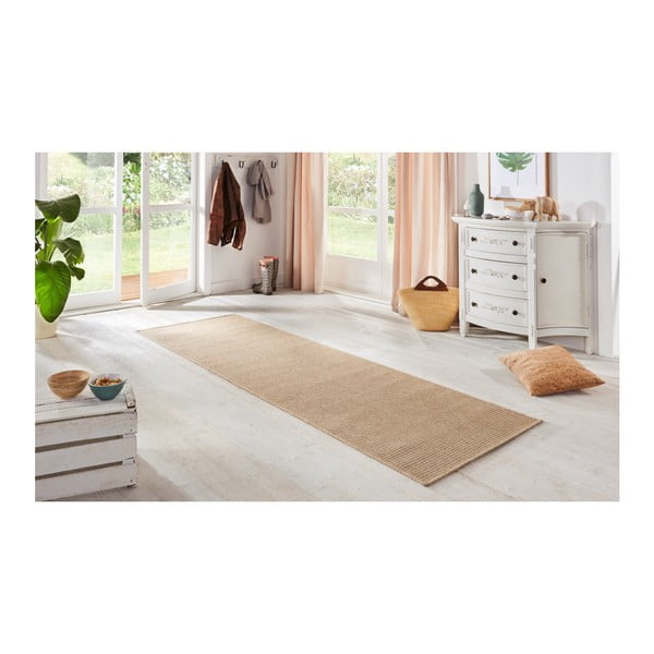 Covor tip traversă pentru interior și exterior bej 80x250 cm Nature – Hanse Home-image-1