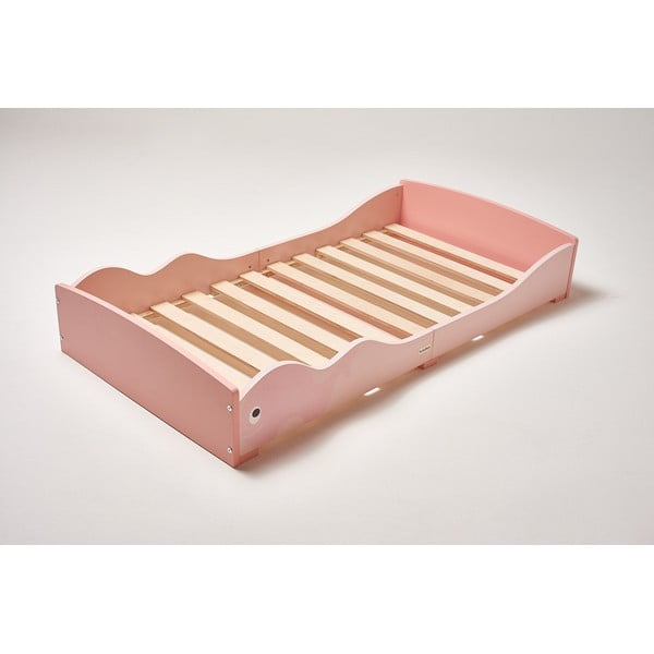 Pat pentru copii roz 75x145 cm Whale - Rocket Baby-image-1