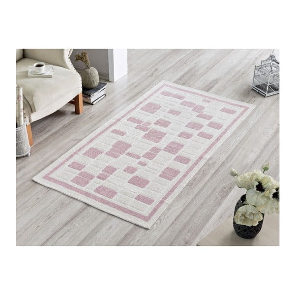 Covor Pink Tiles, 80 x 200 cm