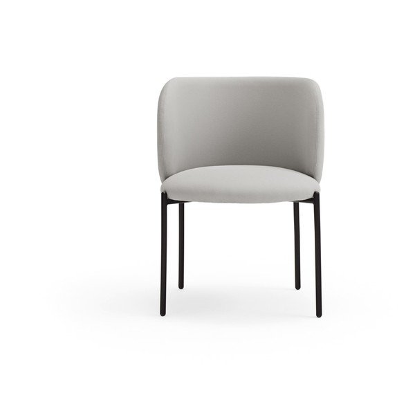 Set de scaune de sufragerie gri deschis 2 buc. tapițat Mogi – Teulat-image-2